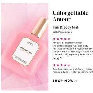 Booty Parlor Unforgettable Amour Hair and Body Mist NIB